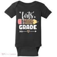 First Grade Leopard Pencil 1st Grader Students Teachers Baby Bodysuit thumb 0