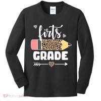 First Grade Leopard Pencil 1st Grader Students Teachers Kids Long Sleeve Shirt thumb 0