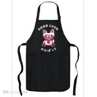 Funny Good Luck Japanese Cat Turbo Granny Yokai Cat Sarcasm Apron thumb 0