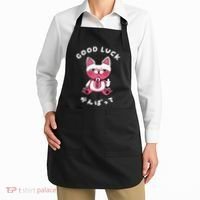 Funny Good Luck Japanese Cat Turbo Granny Yokai Cat Sarcasm Apron thumb 2