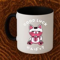 Funny Good Luck Japanese Cat Turbo Granny Yokai Cat Sarcasm Coffee Mug thumb 2