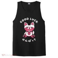 Funny Good Luck Japanese Cat Turbo Granny Yokai Cat Sarcasm PosiCharge Competitor Tank thumb 0