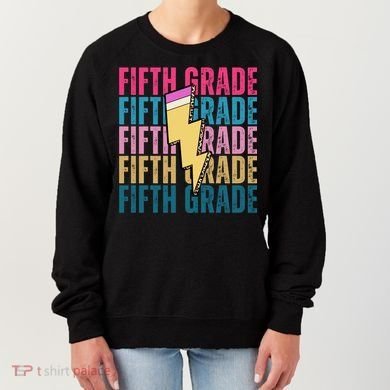 Fifth Grade Lightning Pencil Back To School Women's Sweatshirt