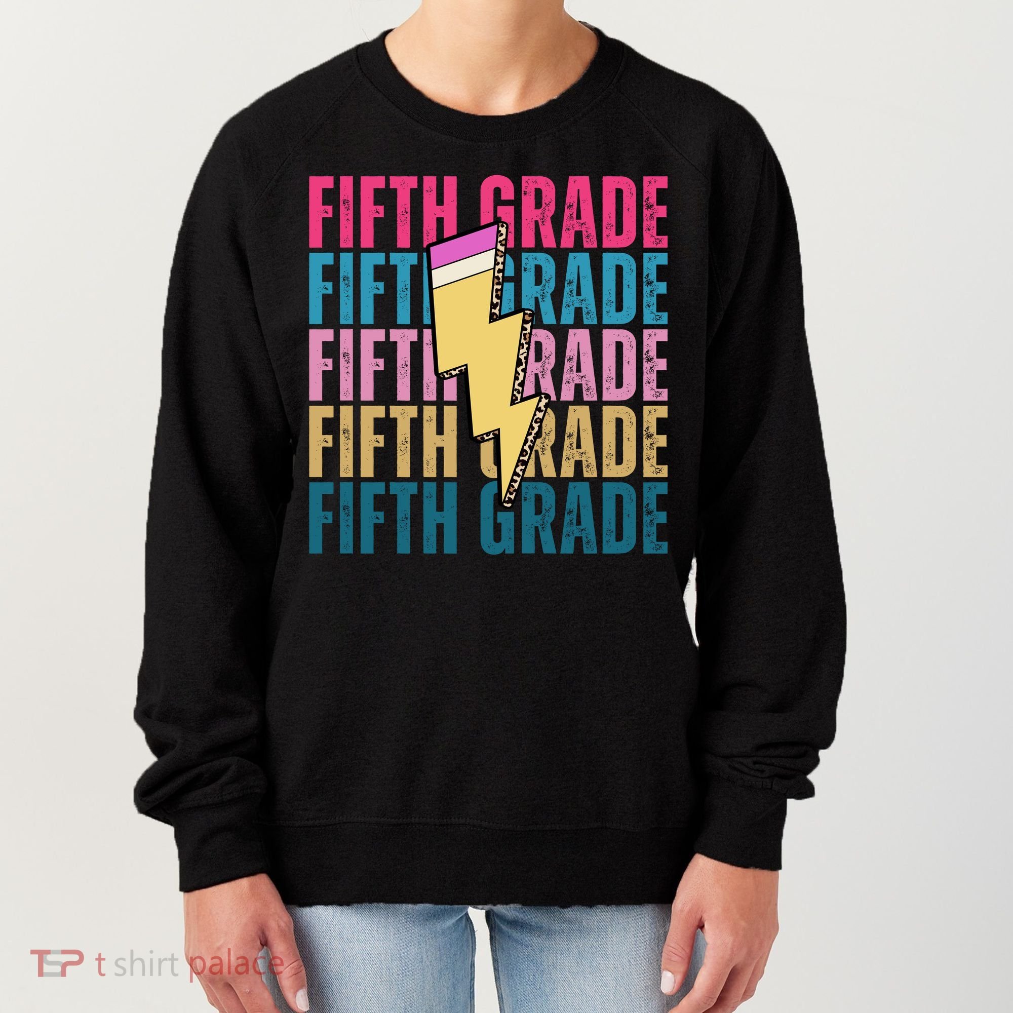 Fifth Grade Lightning Pencil Back To School Women's Sweatshirt