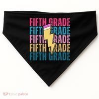 Fifth Grade Lightning Pencil Back To School USA-Made Doggie Bandana thumb 0