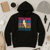 Fifth Grade Lightning Pencil Back To School Hoodie thumb 3