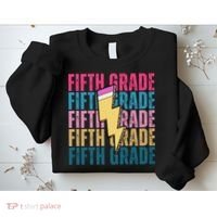 Fifth Grade Lightning Pencil Back To School Sweatshirt thumb 2