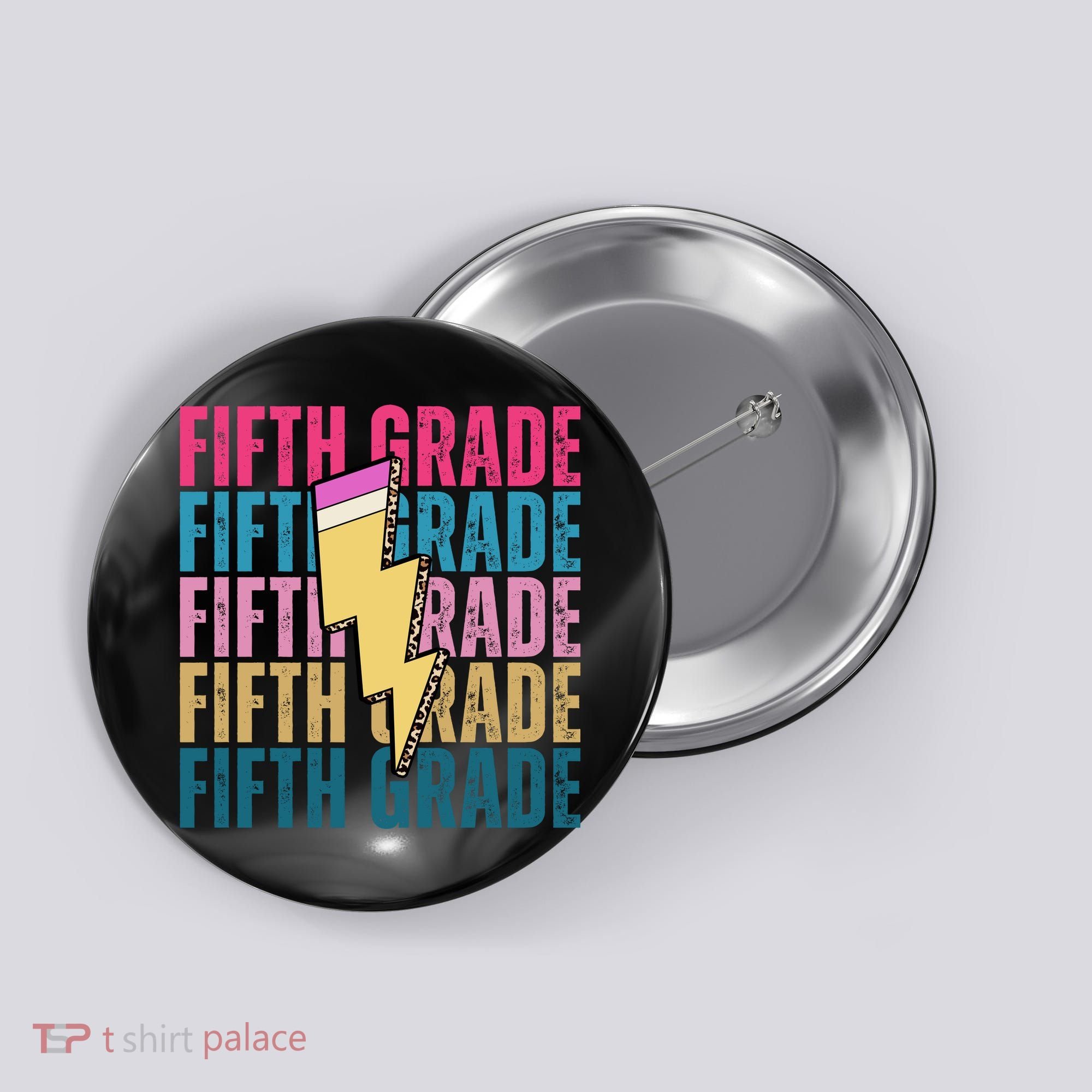Fifth Grade Lightning Pencil Back To School Button