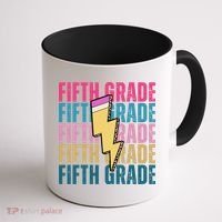 Fifth Grade Lightning Pencil Back To School Coffee Mug thumb 1