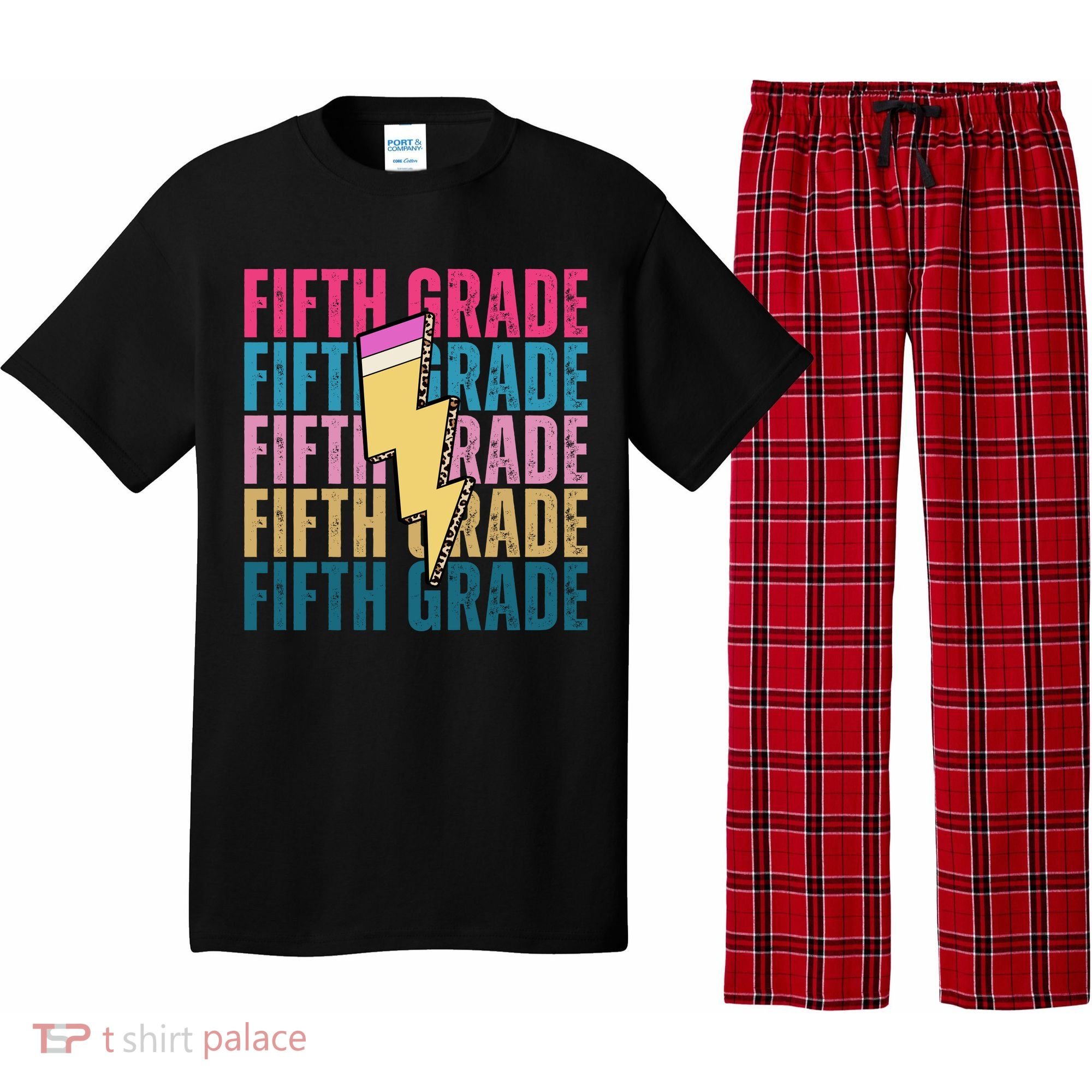 Fifth Grade Lightning Pencil Back To School Pajama Set