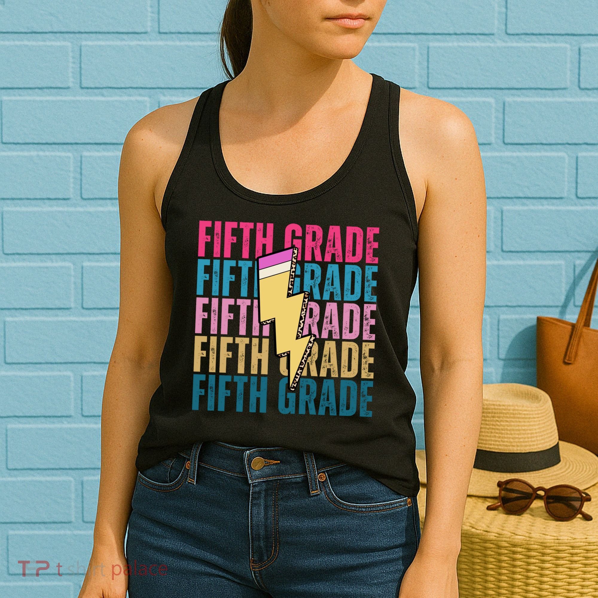 Fifth Grade Lightning Pencil Back To School Women's Tank Top