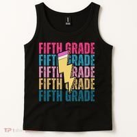 Fifth Grade Lightning Pencil Back To School Tank Top thumb 2