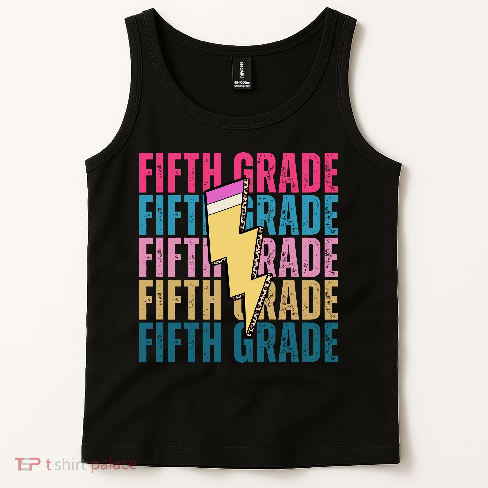Fifth Grade Lightning Pencil Back To School Tank Top
