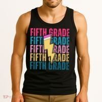 Fifth Grade Lightning Pencil Back To School Tank Top thumb 3