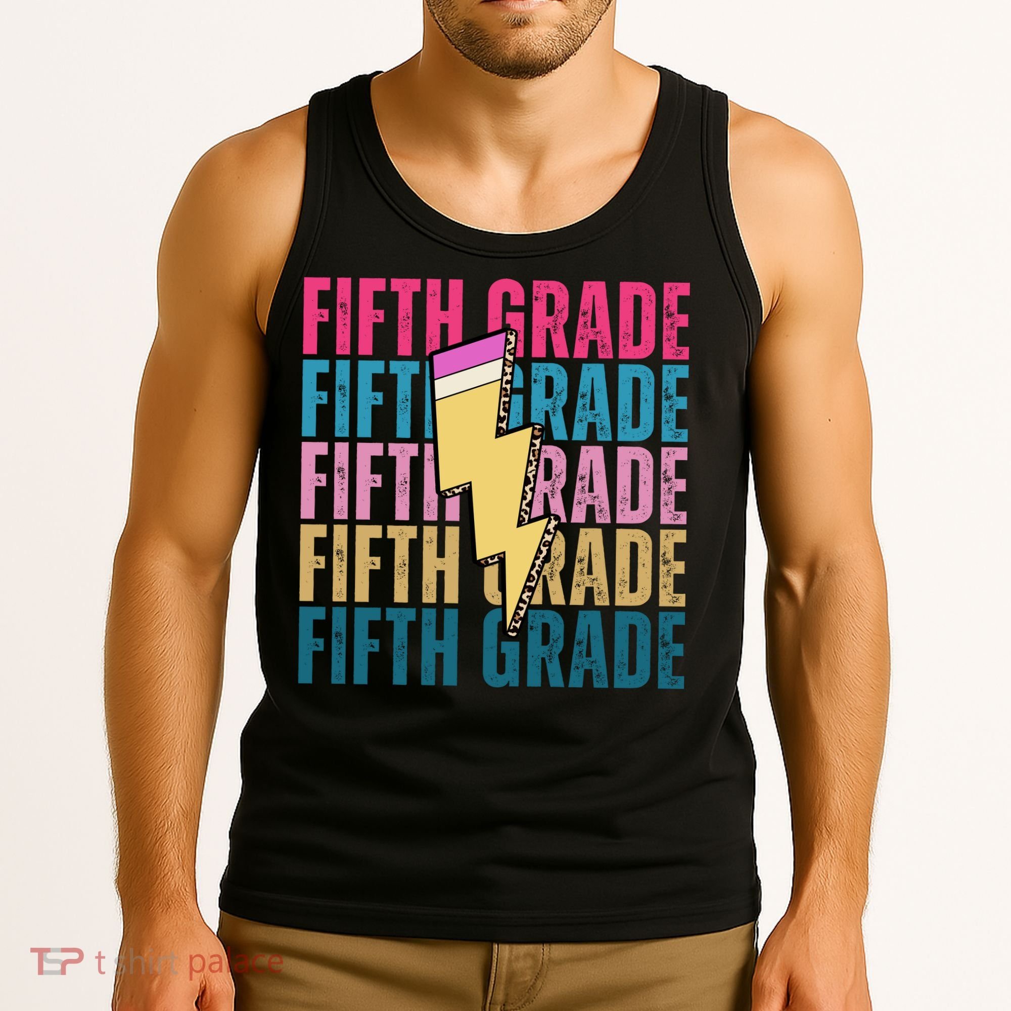 Fifth Grade Lightning Pencil Back To School Tank Top