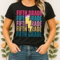 Fifth Grade Lightning Pencil Back To School Women's T-Shirt thumb 2