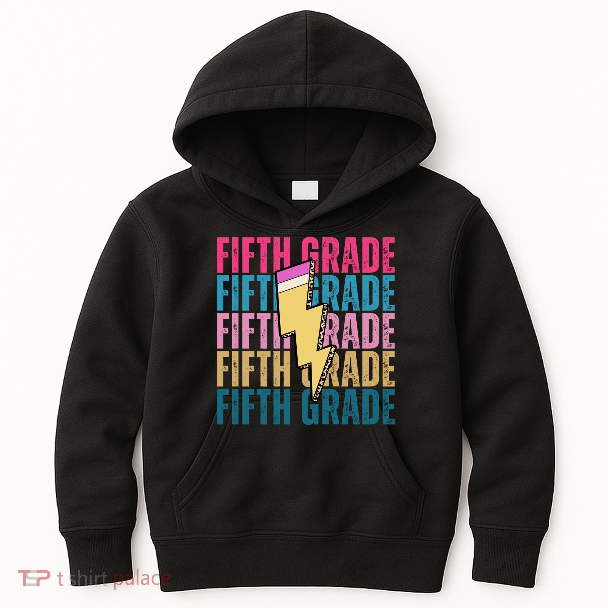 Fifth Grade Lightning Pencil Back To School Kids Hoodie