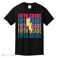 Fifth Grade Lightning Pencil Back To School Kids T-Shirt thumb 0