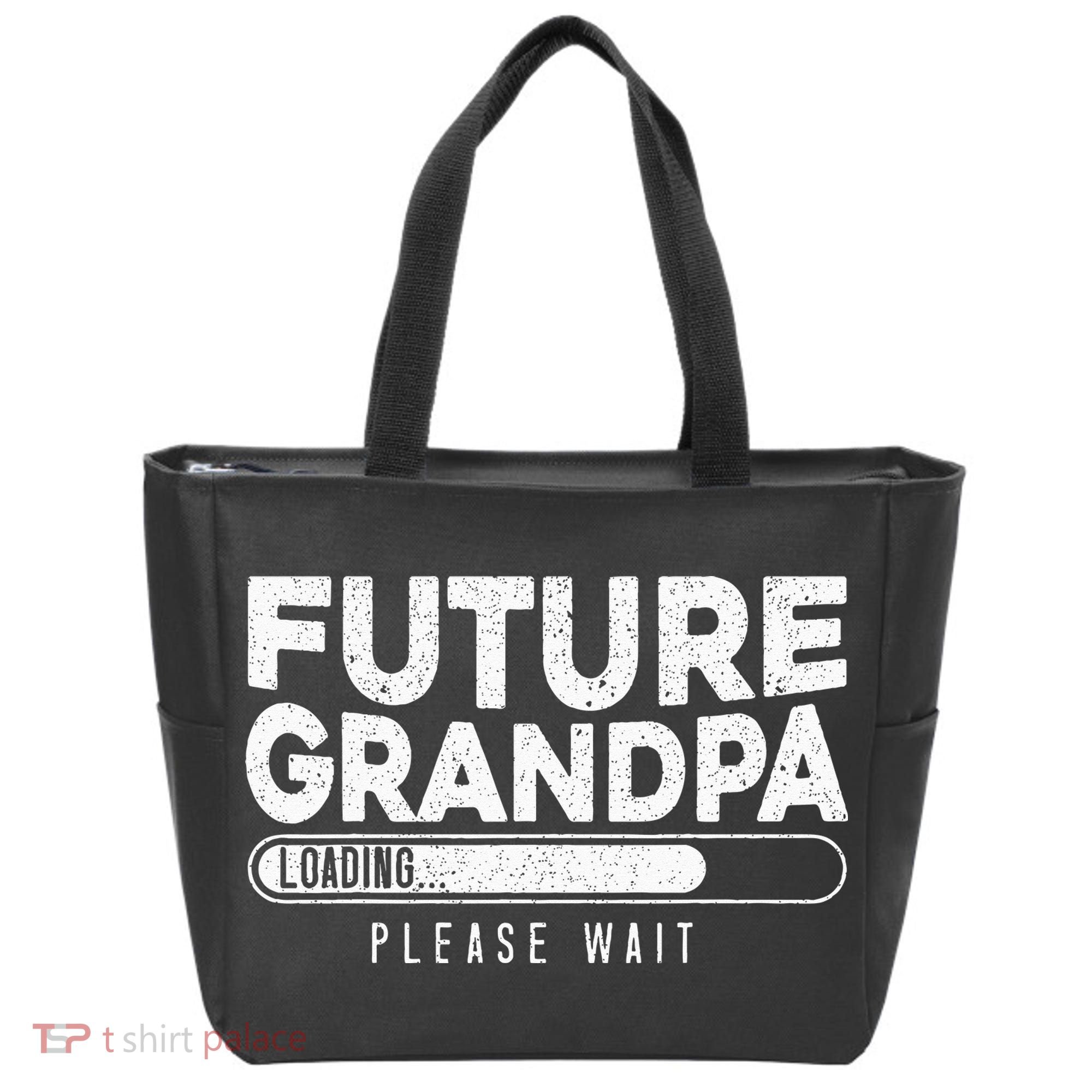 Future Grandpa Loading Baby Announcement Gender Reveal Tote Bag