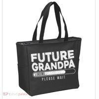 Future Grandpa Loading Baby Announcement Gender Reveal Tote Bag thumb 2