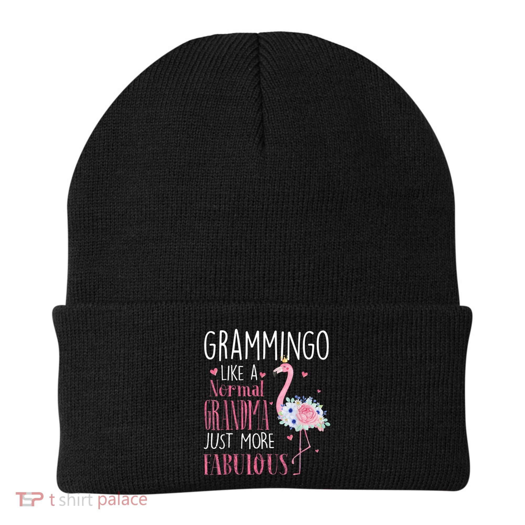 Flamingo Grammingo Like A Normal Grandma Gift Funny Grandma Cute Gift Beanie