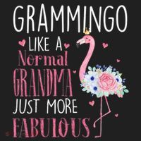 Flamingo Grammingo Like A Normal Grandma Gift Funny Grandma Cute Gift Beanie thumb 2
