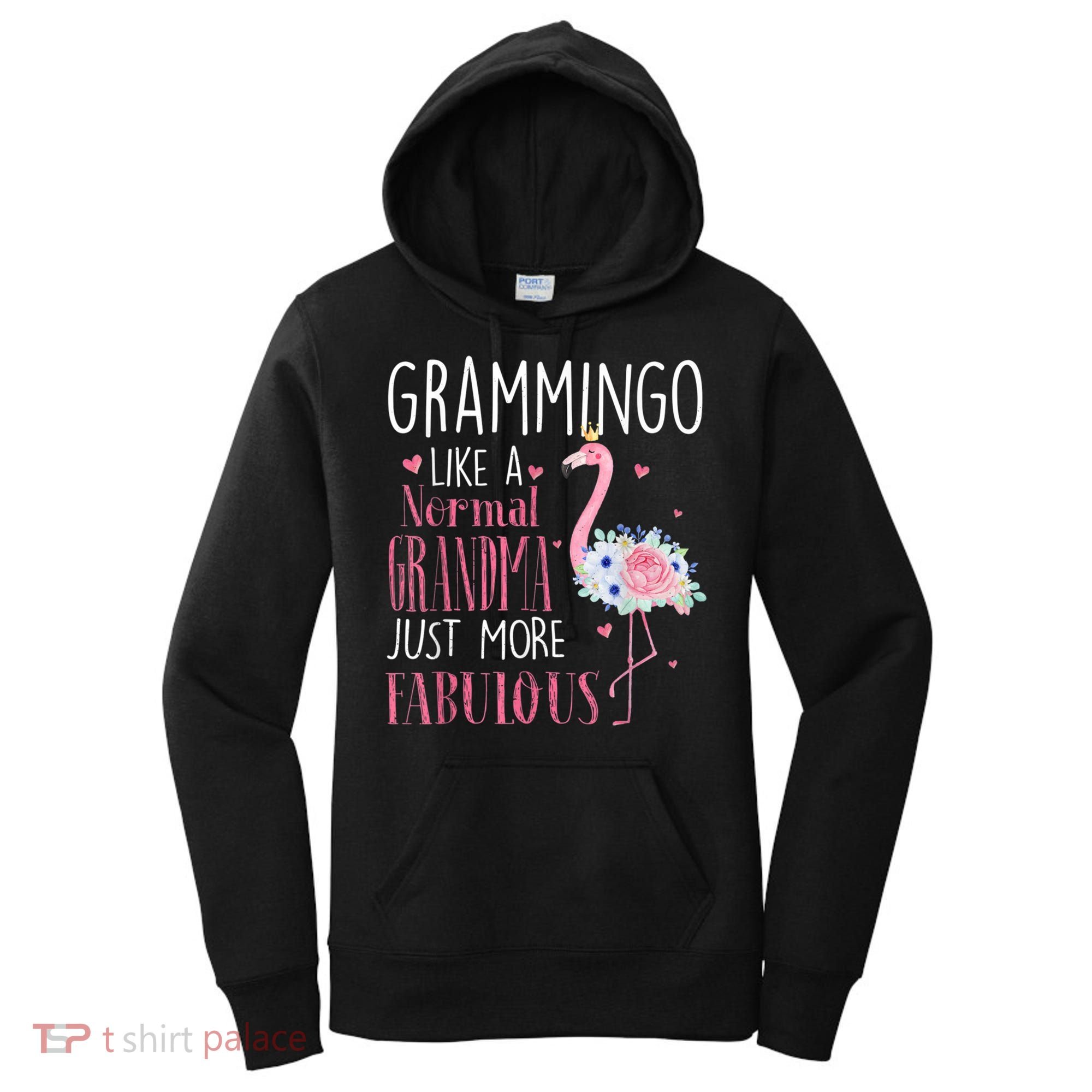 Flamingo Grammingo Like A Normal Grandma Gift Funny Grandma Cute Gift Women's Hoodie