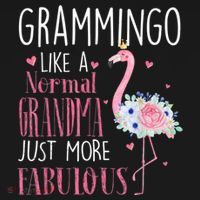 Flamingo Grammingo Like A Normal Grandma Gift Funny Grandma Cute Gift Women's Hoodie thumb 2