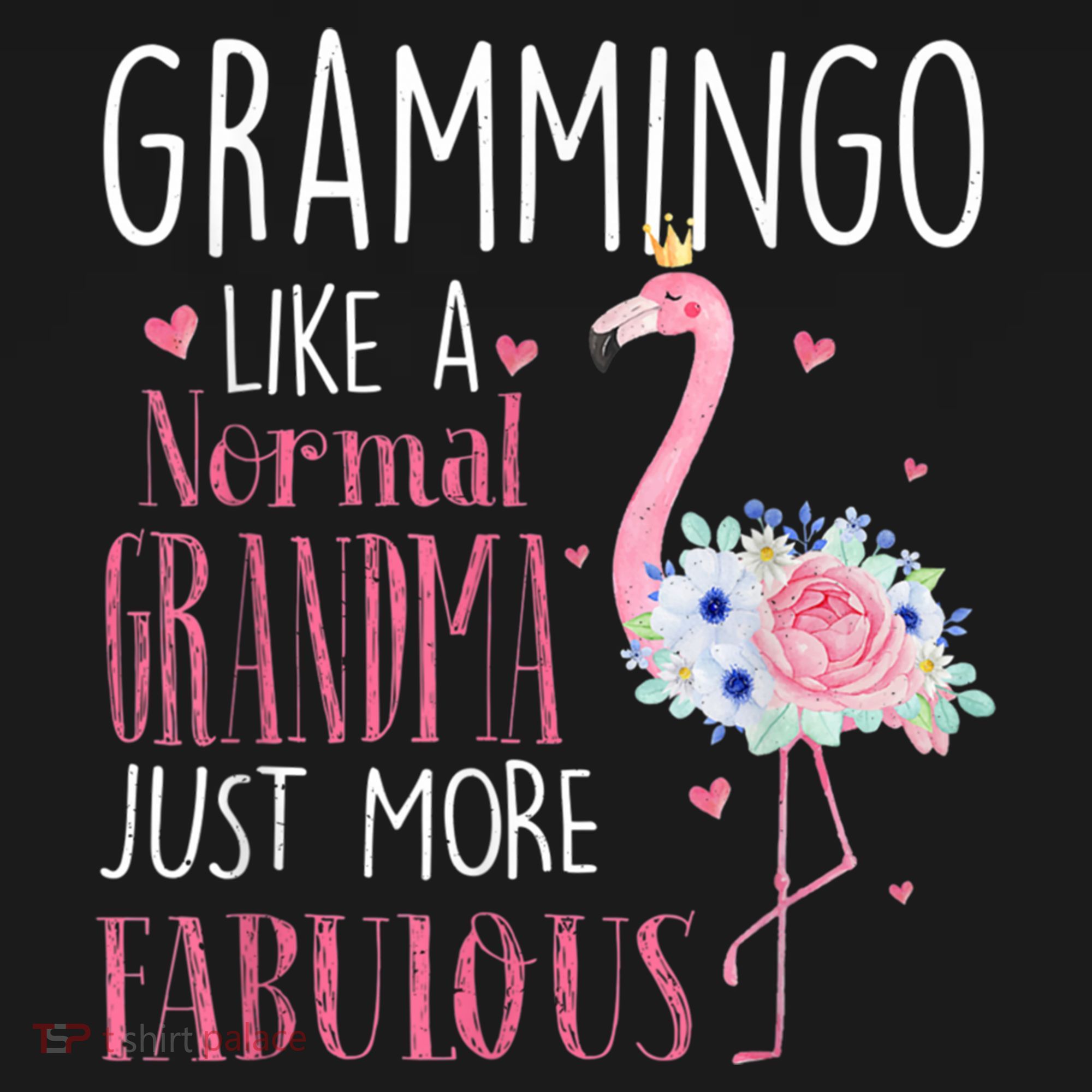 Flamingo Grammingo Like A Normal Grandma Gift Funny Grandma Cute Gift Women's Hoodie