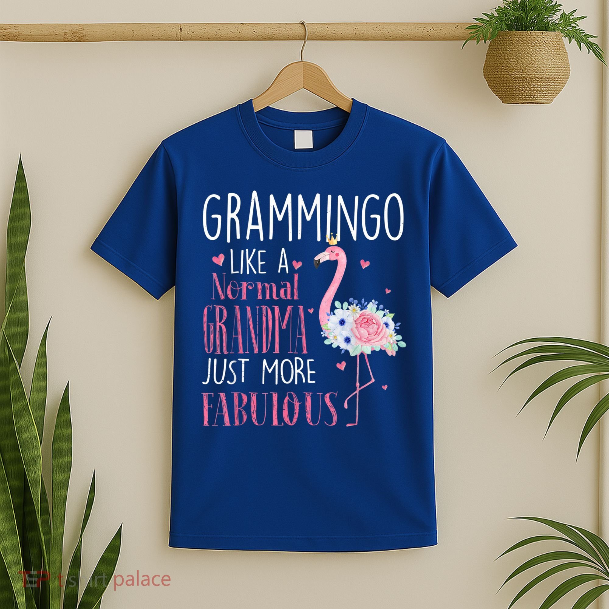 Flamingo Grammingo Like A Normal Grandma Gift Funny Grandma Cute Gift T-Shirt