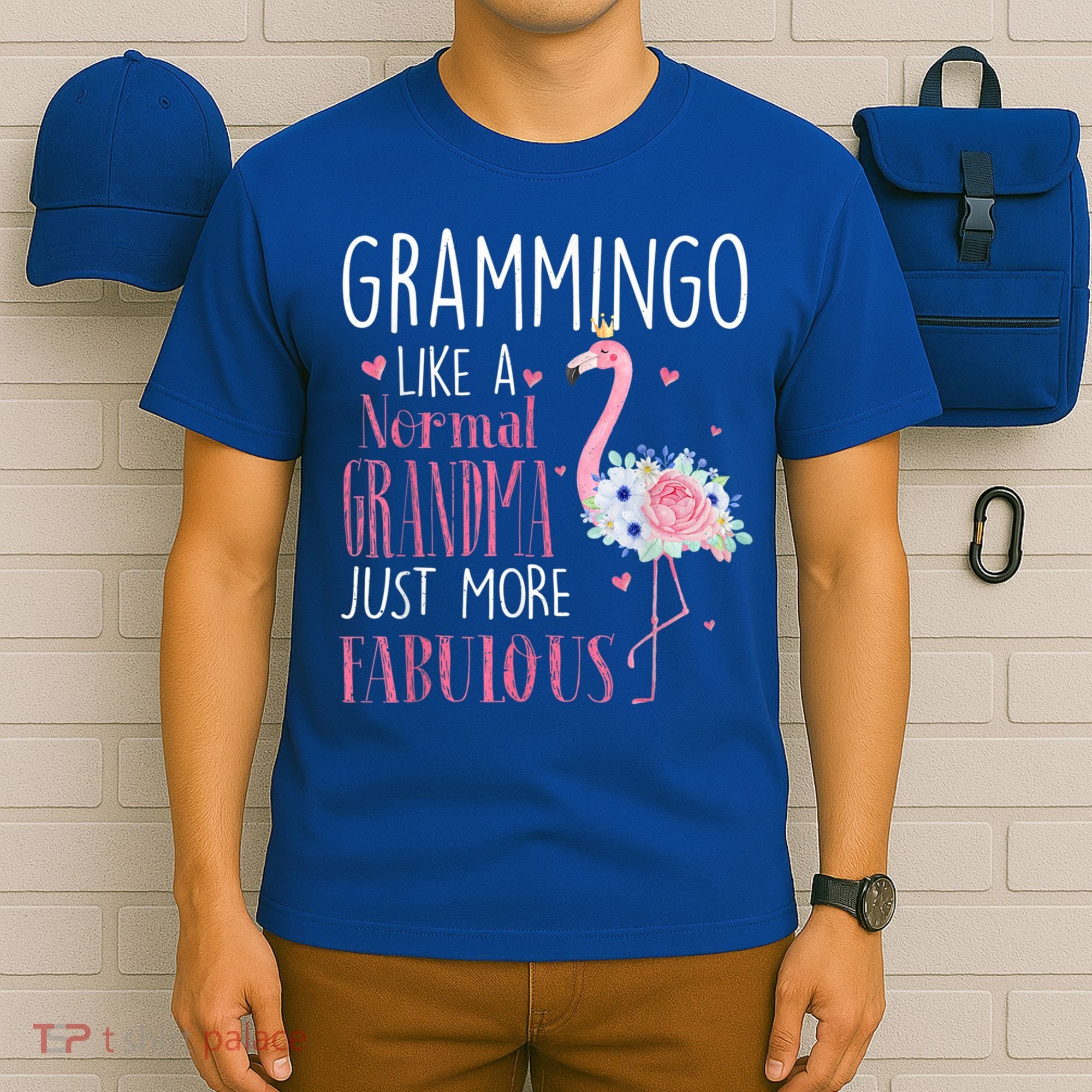 Flamingo Grammingo Like A Normal Grandma Gift Funny Grandma Cute Gift T-Shirt