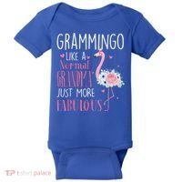 Flamingo Grammingo Like A Normal Grandma Gift Funny Grandma Cute Gift Baby Bodysuit thumb 0