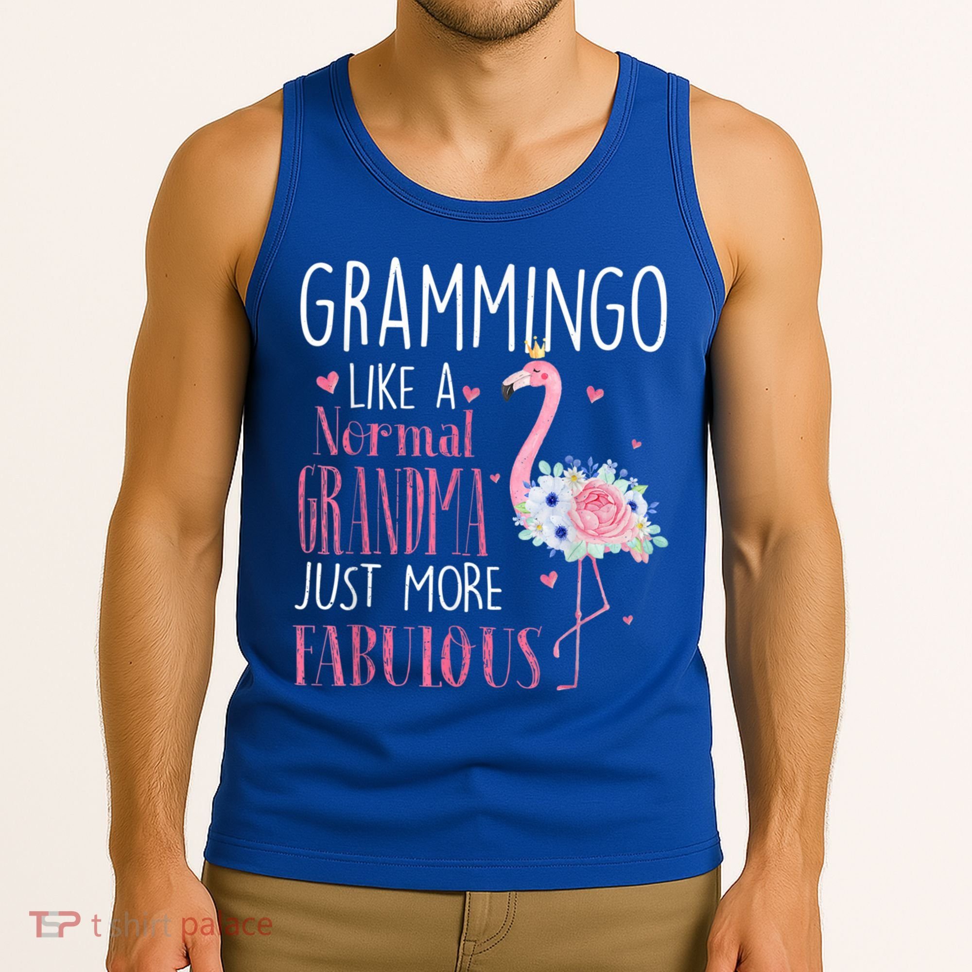 Flamingo Grammingo Like A Normal Grandma Gift Funny Grandma Cute Gift Tank Top