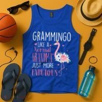 Flamingo Grammingo Like A Normal Grandma Gift Funny Grandma Cute Gift Tank Top thumb 4