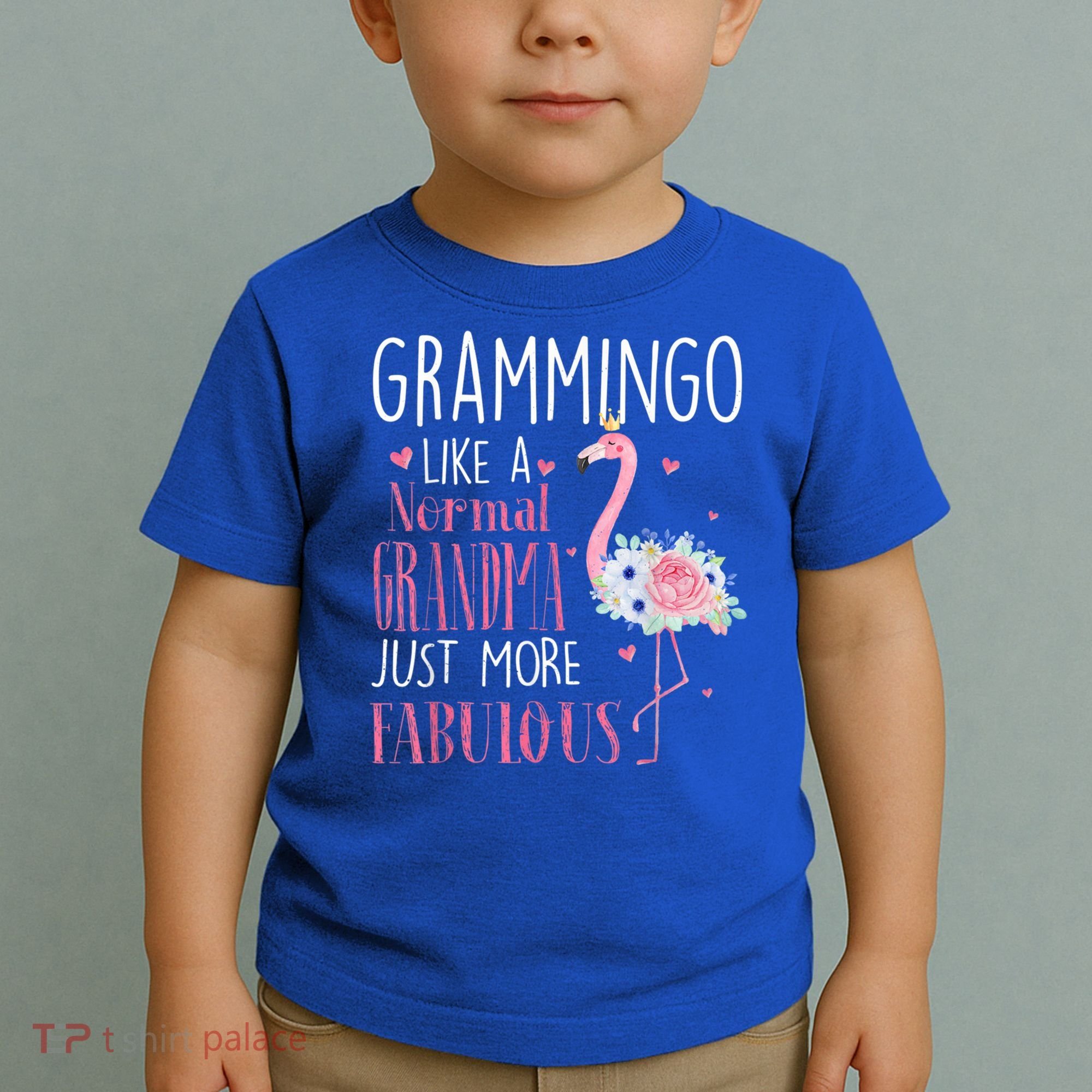 Flamingo Grammingo Like A Normal Grandma Gift Funny Grandma Cute Gift Toddler T-Shirt
