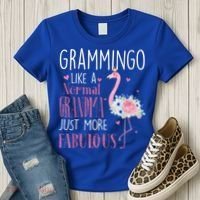 Flamingo Grammingo Like A Normal Grandma Gift Funny Grandma Cute Gift Women's T-Shirt thumb 3