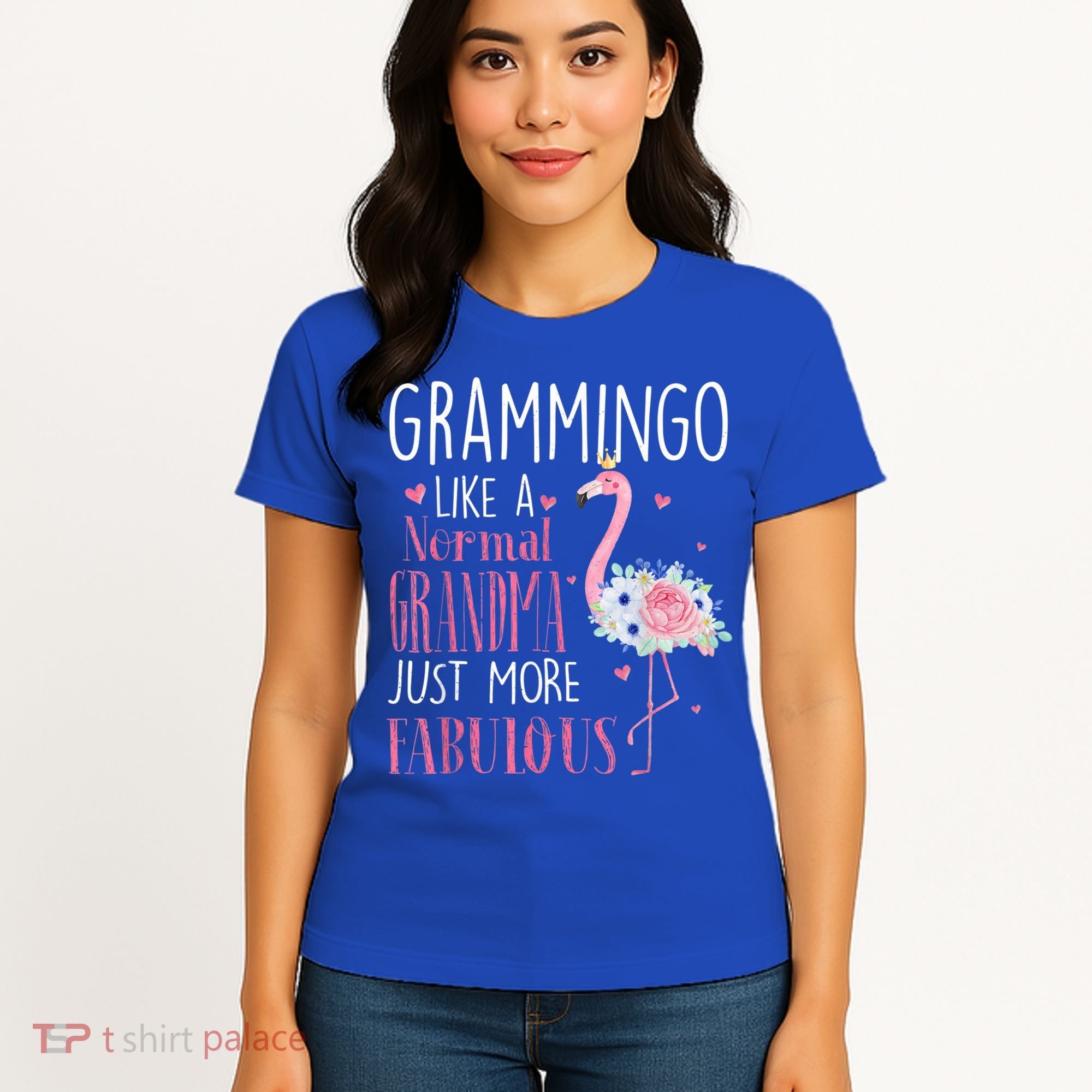 Flamingo Grammingo Like A Normal Grandma Gift Funny Grandma Cute Gift Women's T-Shirt