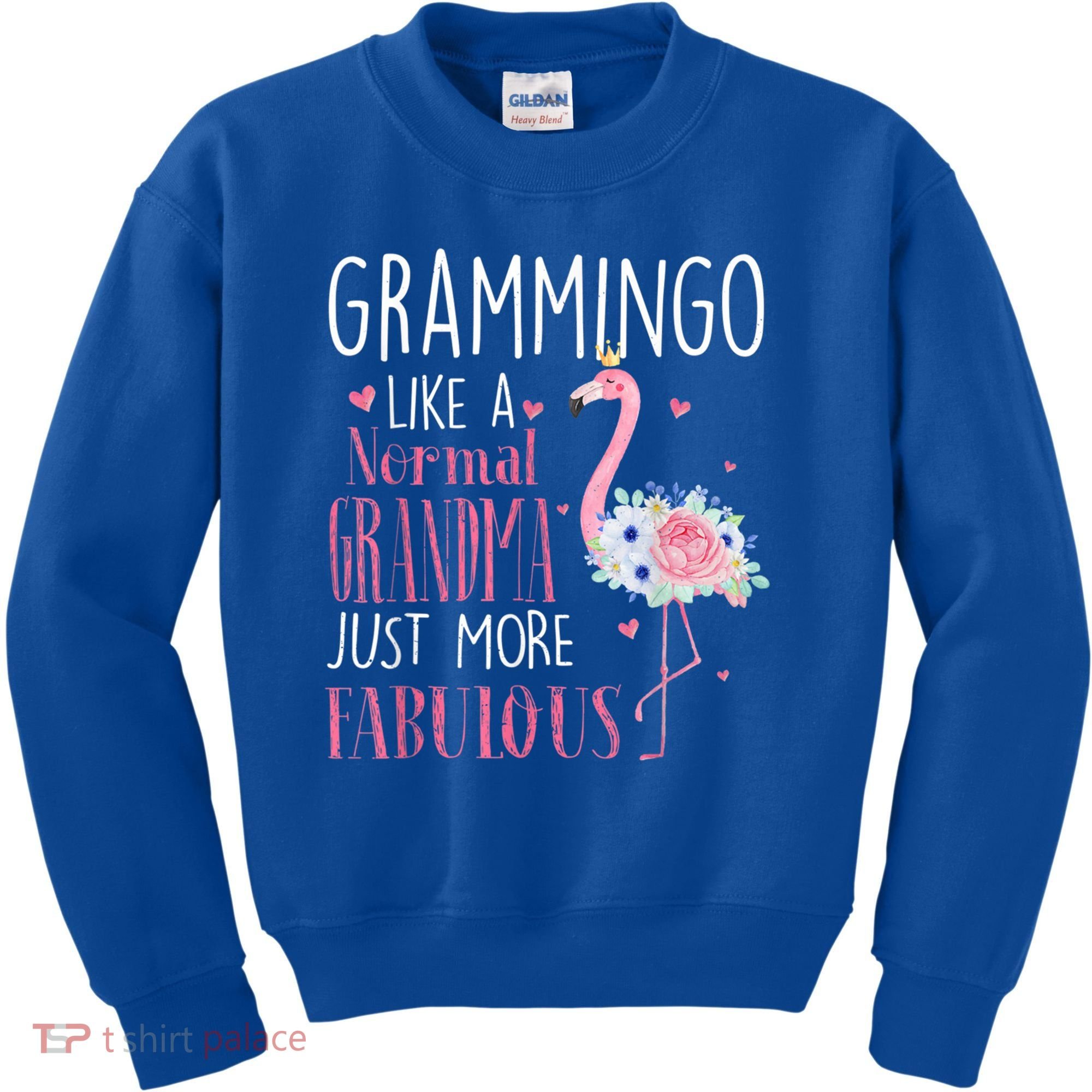 Flamingo Grammingo Like A Normal Grandma Gift Funny Grandma Cute Gift Kids Sweatshirt