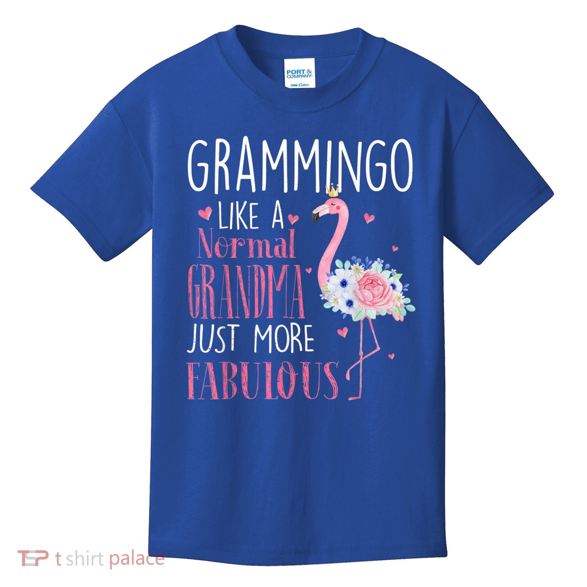 Flamingo Grammingo Like A Normal Grandma Gift Funny Grandma Cute Gift Kids T-Shirt