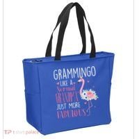Flamingo Grammingo Like A Normal Grandma Gift Funny Grandma Cute Gift Tote Bag thumb 2