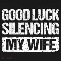 Funny Good Luck Silencing My Wife Ornament thumb 1