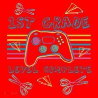 First Grade Level Complete Gamer Santa Hat thumb 1