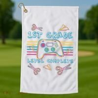 First Grade Level Complete Gamer Golf Towel thumb 1