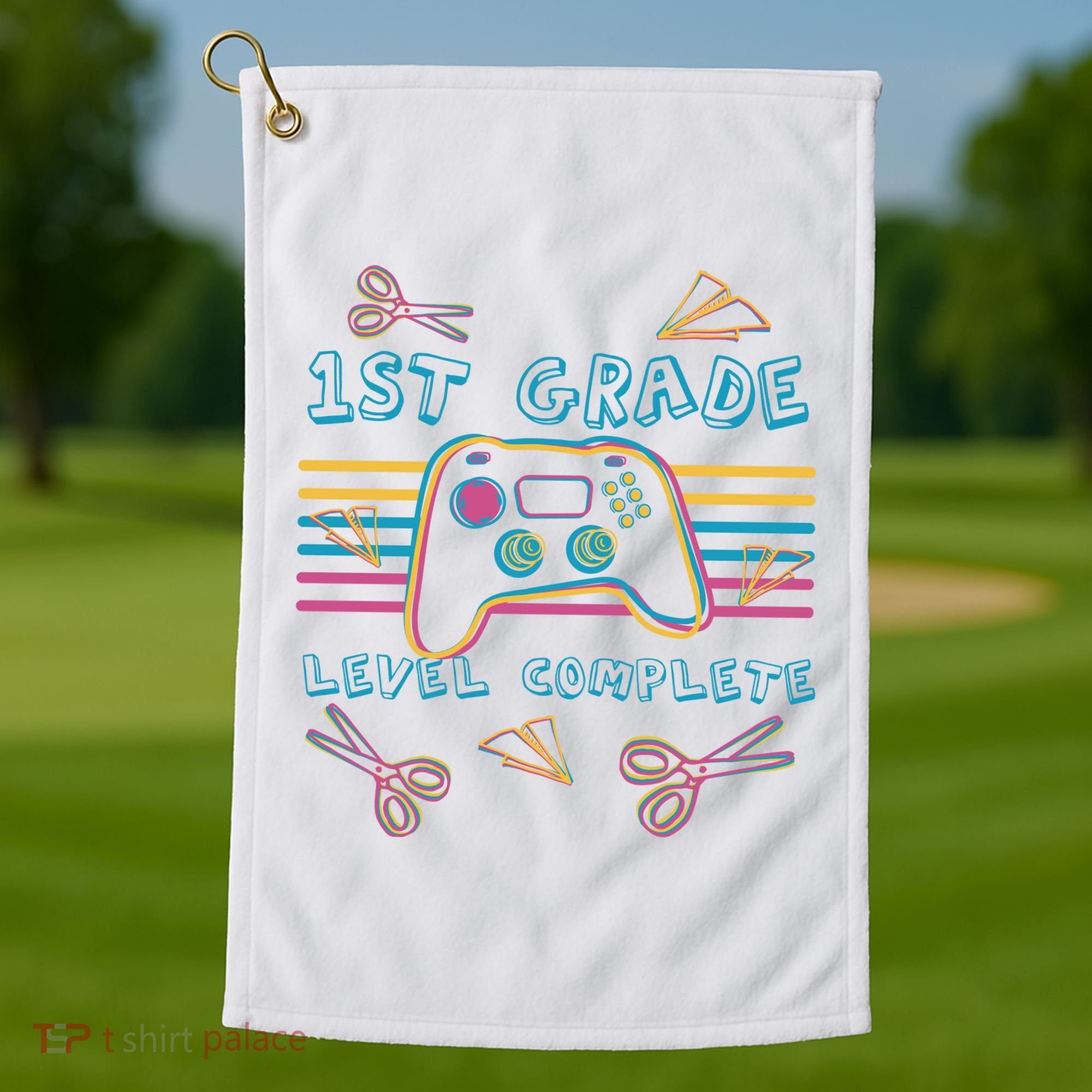 First Grade Level Complete Gamer Golf Towel