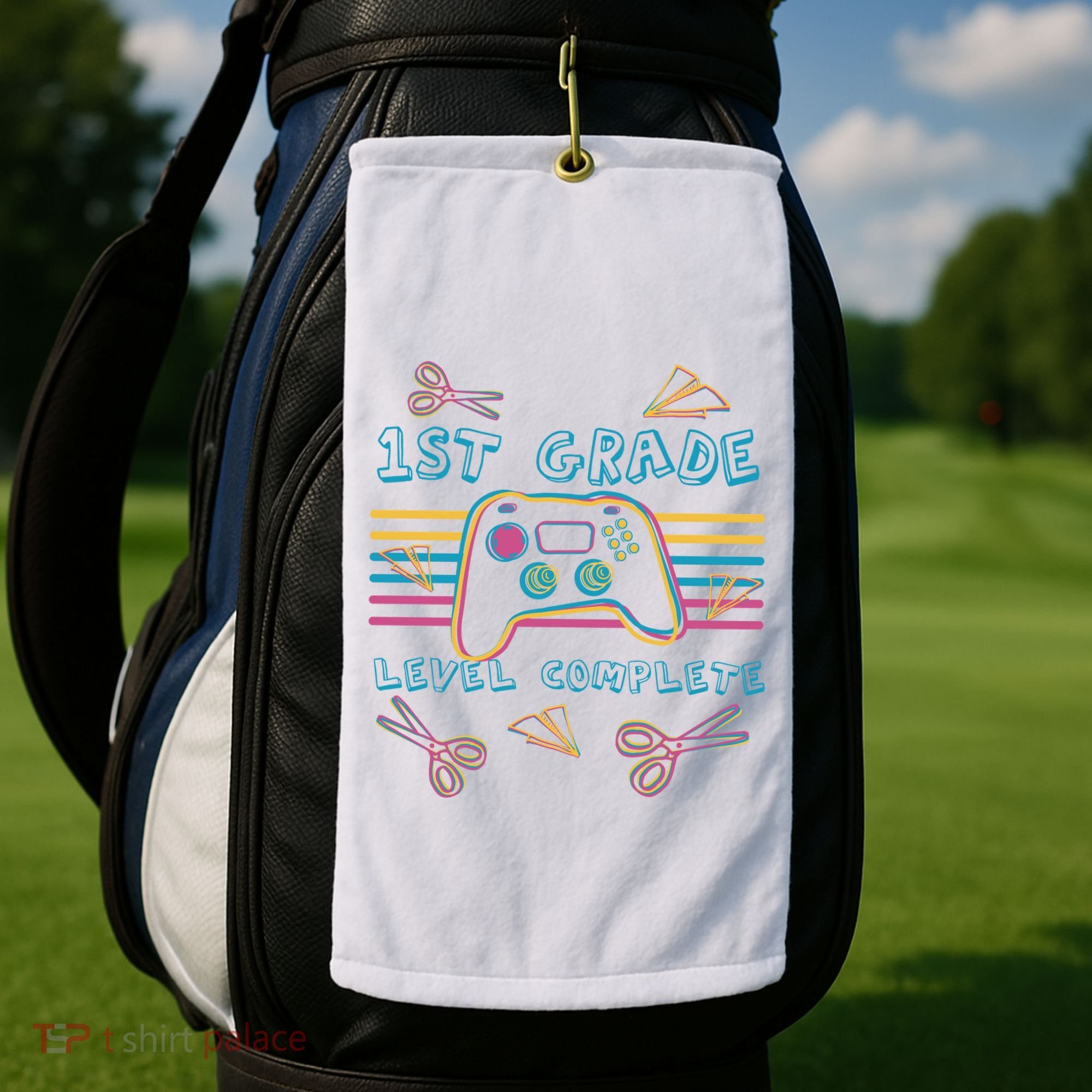 First Grade Level Complete Gamer Golf Towel