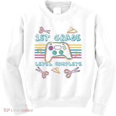 First Grade Level Complete Gamer Kids Sweatshirt
