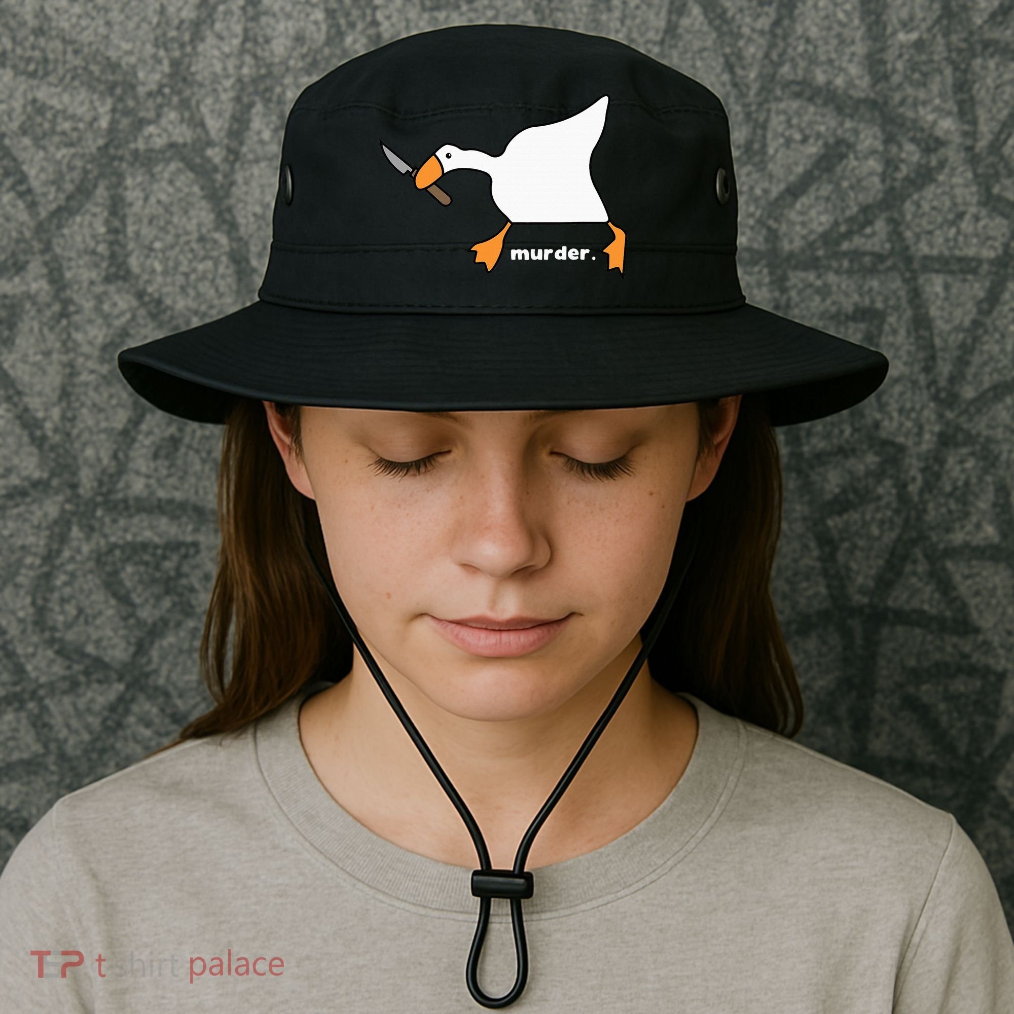 Funny Goose Murder Bucket Hat