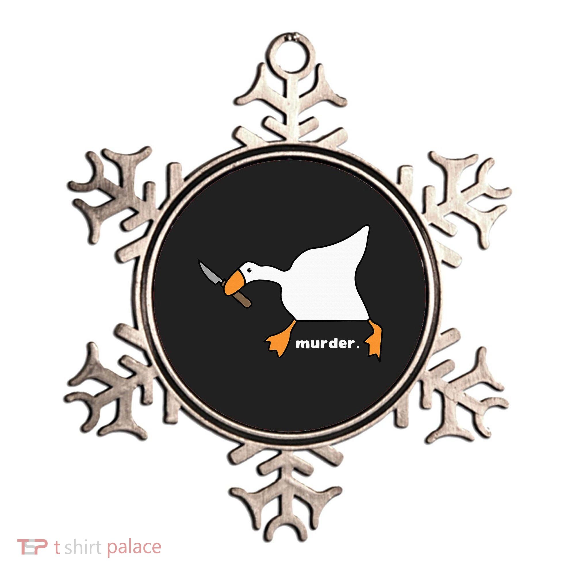 Funny Goose Murder Ornament
