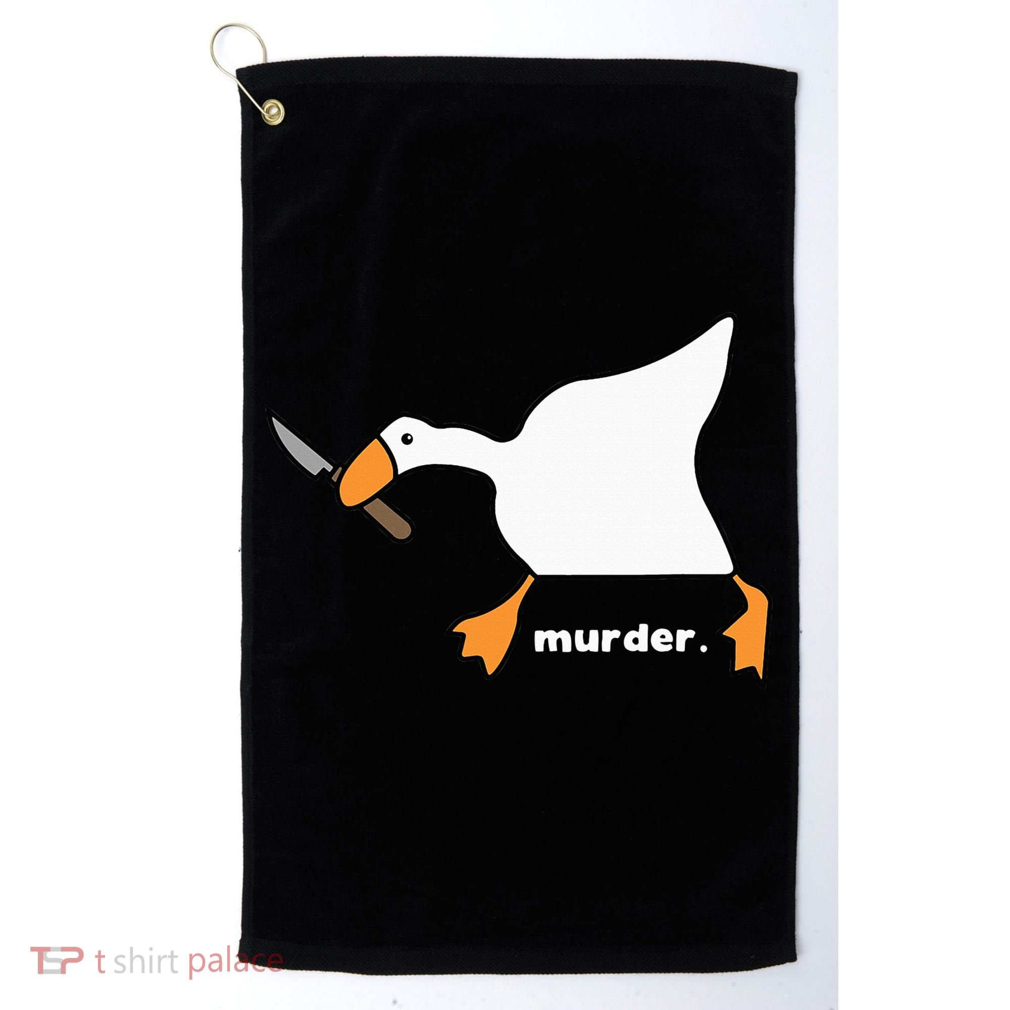 Funny Goose Murder Golf Towel