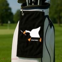 Funny Goose Murder Golf Towel thumb 2